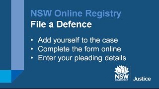 NSW Online Registry  File a Defence [upl. by Shelli436]