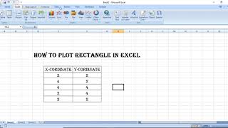 HOW TO PLOT RECTANGLE IN EXCEL [upl. by Ahseenak]