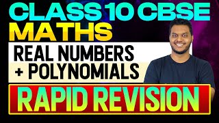 CBSE Class 10 Maths  Real Numbers  Polynomials  Rapid Revision  Eduport [upl. by Sybille720]