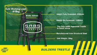 Lasher Builders Trestle  Only SABS Approved Trestle in South Africa [upl. by Yelah]