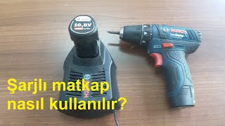 Şarjlı matkapAkülü vidalama nasıl kullanılır BOSCH GSR 1082Li Profesyonel [upl. by Acinorahs]