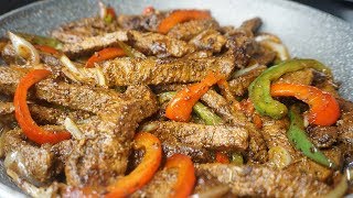 HOW TO MAKE THE BEST STEAK FAJITAS Beef Fajitas Steak Recipe [upl. by Ecire]