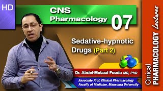 CNS Pharmacology Ar  Lec 07  Sedativehypnotics Part 2 [upl. by Erlinna364]