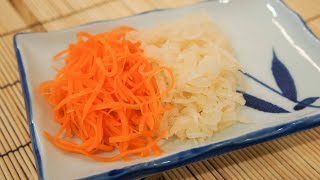 Pickled Daikon and Carrot Quick and Easy Recipe [upl. by Tsui]