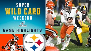 Browns vs Steelers Super Wild Card Weekend Highlights  NFL 2020 Playoffs [upl. by Hailee498]