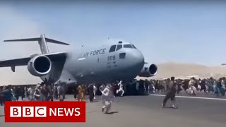 Deaths reported at Kabul airport as Afghans try to flee Taliban  BBC News [upl. by Trudy]