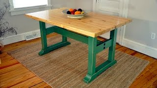 How to Build a Trestle Table  Plans Available [upl. by Marylee865]