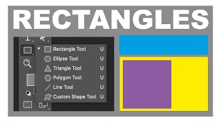 Rectangle tool Photoshop beginners [upl. by Eihcir]