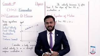 Class 9  Physics  Chapter 2  Lecture 7  First Equation of Motion  Allied Schools [upl. by Lila]