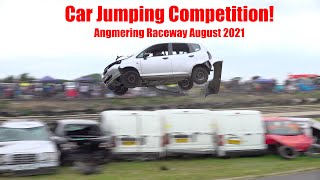 Car Jumping Competition Angmering Raceway [upl. by Rikahs413]