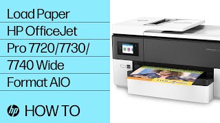 Loading Paper  HP OfficeJet Pro 772077307740 Wide Format AIO Printers  HP [upl. by Amzaj984]