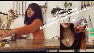 Jewelry making for Beginners Attaching Pendants to Chain [upl. by Rinna]