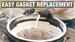 Big Green Egg Gasket Replacement  The Easy Way [upl. by Enwad]