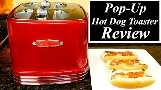 Nostalgia Four Slot PopUp Hot Dog Toaster Review and Demo [upl. by Chastity]