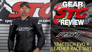 RST TracTech EVO R Leather Race Suit Review  Sportbike Track Gear [upl. by Ahcarb469]