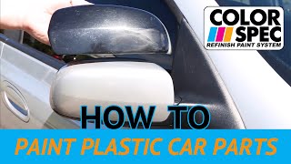 How to Paint Plastic Car Parts [upl. by Nnaecyoj]