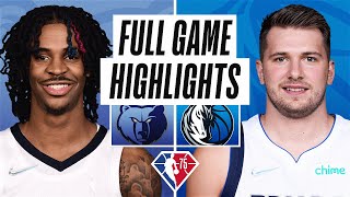 GRIZZLIES at MAVERICKS  FULL GAME HIGHLIGHTS  January 23 2022 [upl. by Ydnar107]