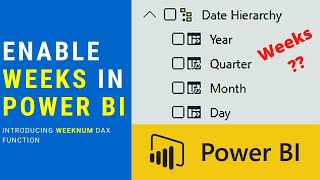 How to Enable Weeks in Power BI [upl. by Kiryt440]