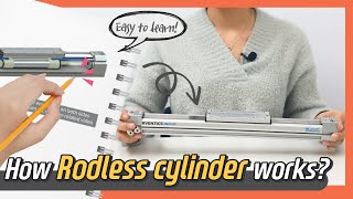 How RODLESS CYLINDER works Animation  Sub [upl. by Aihsia]