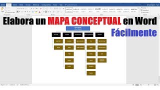 CÓMO HACER UN MAPA CONCEPTUAL EN WORD FÁCILMENTE [upl. by Hairu]