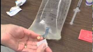 IV Therapy Adding Medication to IV Solution Bag [upl. by Eanat]