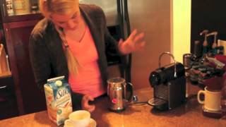 Nespresso Aeroccino Plus Frother Review Frothing Almond Milk [upl. by Jae]