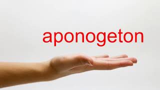 How to Pronounce aponogeton  American English [upl. by Donal]