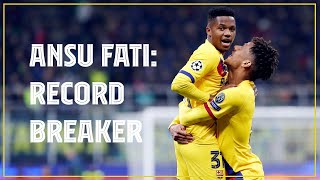 ⚽ Ansu Fatis record breaking Champions League goal against Inter [upl. by Petersen]