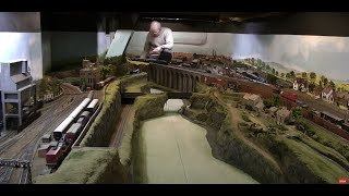 Incredible huge model railway layout in a basement [upl. by Bolan]