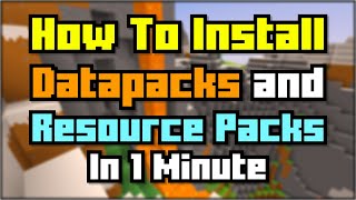 Install Minecraft Datapacks amp Resource Packs In 1 Minute [upl. by Andras]