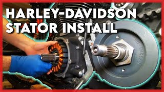 HARLEYDAVIDSON STATOR INSTALL [upl. by Annirac]